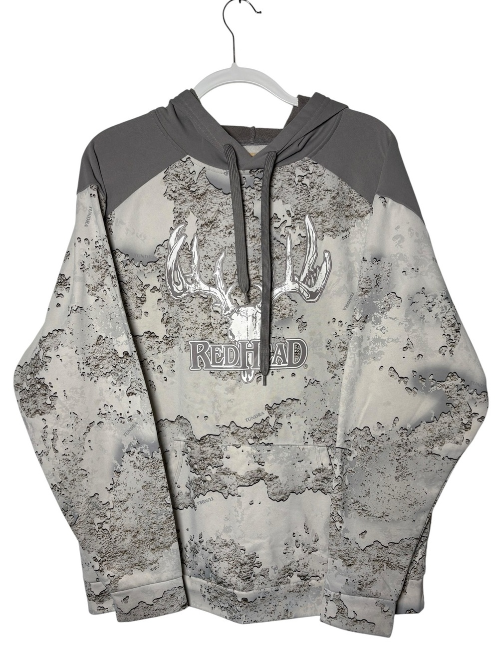 RedHead Tundra Camo Hunting Hoodie Men’s Large Gray Antler Outdoor